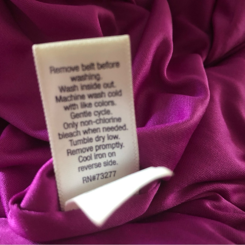 Jennifer Lopez Magenta Maxi Dress Size 2X Regal Vibrant Grecian Vibe Flowing - Picture 3 of 10